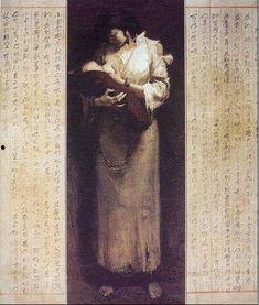 母亲油画孙滋溪背景,孙滋溪笔下的母亲形象